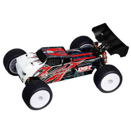 LC Racing 1/14 EMB-TG 2021 clear truggy body for L6242, made of durable polycarbonate with detailed design.