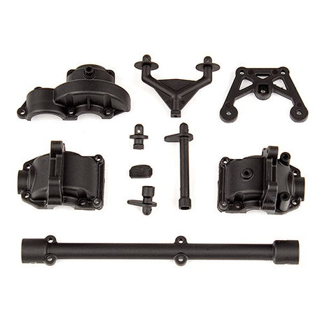 Team Associated Reflex 14 RC car upper plastics set with gray plastic components and detailed design.