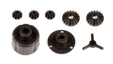 Team Associated Reflex 14 RC car differential case, durable plastic component for remote control vehicle assembly.