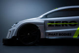RC car body by Phat Bodies, Zero model for 1:14 and 1:12 chassis, shown in the image with detailed design and vibrant finish.