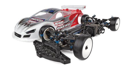 Team Associated RC10TC8 Steel-Spec Team Kit with detailed chassis and components, displayed on a clean surface.
