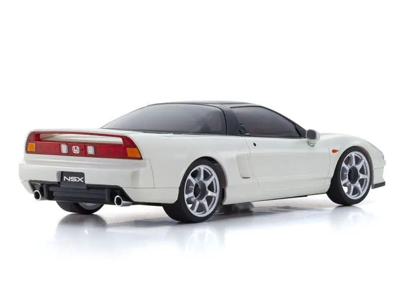 Kyosho Mini-Z ASC Honda NSX RC car part in white, featuring detailed design and branding on the miniature vehicle.