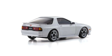 Kyosho Mini-Z ASC Mazda Savanna RX-7 FC3S RC car part in white, detailed close-up of the Kyosho Mini-Z model.