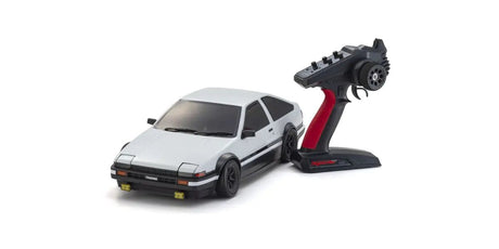 Kyosho 2WD Fazer D2 Toyota Sprinter Trueno AE86 drift car model with detailed exterior and racing decals.