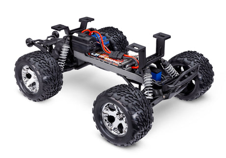 Traxxas Stampede 2WD HD RC truck chassis viewed from front quarter angle showing suspension and detailed components.