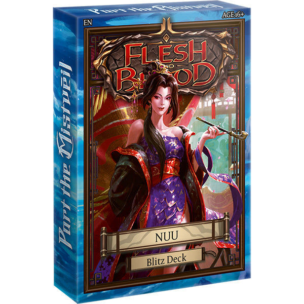 Flesh and Blood Part the Mistveil Blitz Deck collectible trading cards from Legends Story Studios, featuring vibrant card artwork.