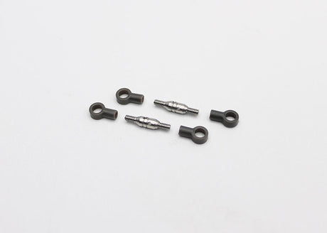 Reflex Racing RX28G2 2mm hardened steel RC car steering turnbuckles shown in close-up detail.