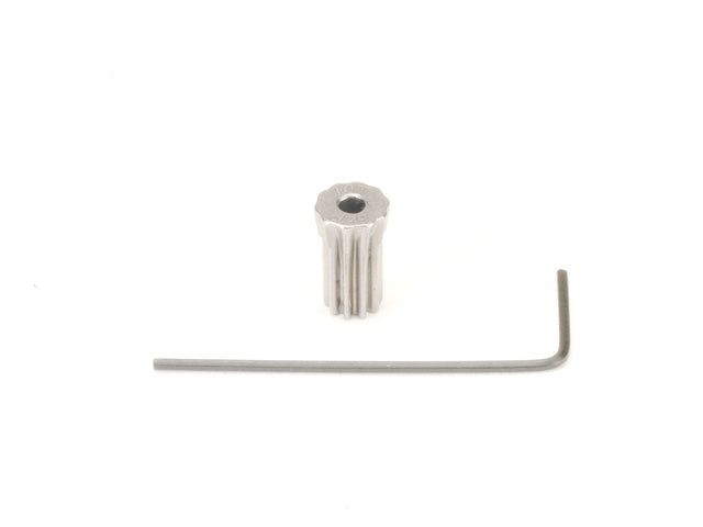 PN Racing Mini-Z 64P titanium pinion gear with 2mm bore, lightweight and durable for RC car performance.