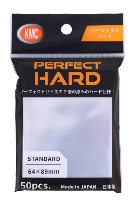KMC Standard Perfect Hard card sleeves, 50-count, durable card supplies for protection and storage of trading cards.