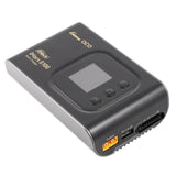 Gens Ace iMars S100 G-Tech AC balance RC car battery smart charger with digital display and charging ports.