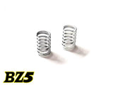 Atomic RC BZ5 rear springs for RC cars, showing close-up of black coil springs on suspension components.