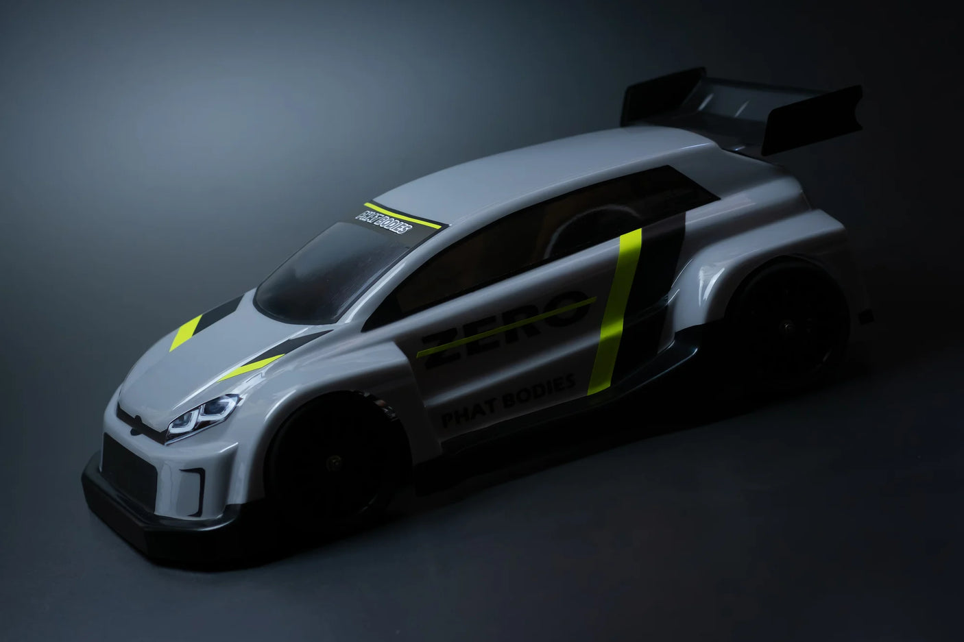 RC body for 1:14 and 1:12 scale Phat Bodies Zero chassis, featuring sleek design and detailed finish for remote control cars.