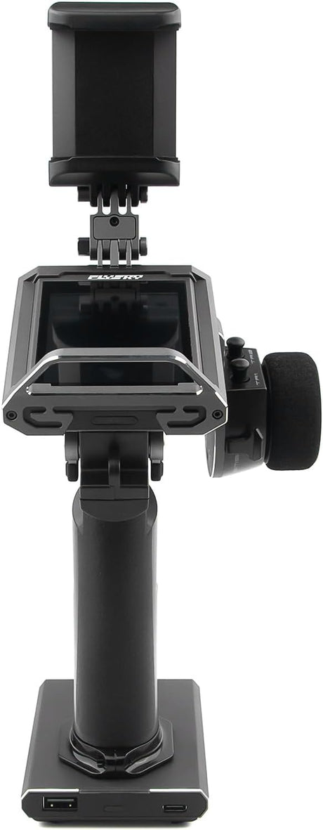 Flysky Noble NB4 Pro+ RC transmitter with FGr4B and FGr8B receivers, featuring a sleek control panel and ergonomic design.