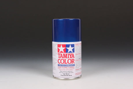Tamiya PS-59 Dark Metallic Blue spray paint can, 100ml, with metallic blue finish and spray nozzle visible.