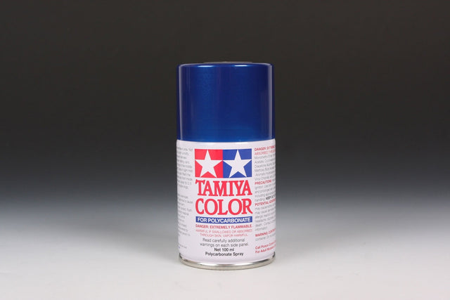 Tamiya PS-59 Dark Metallic Blue spray paint can, 100ml, with metallic blue finish and spray nozzle visible.