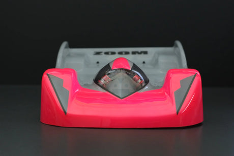 RC body by Phat Bodies featuring the Zoom Speedrun 225mm wheelbase, shown with sleek design and aerodynamic shape.