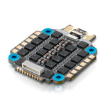 Hobbywing XRotor 20x20 4-in-1 45A ESC showing the compact electronic speed controller with multiple wiring connections.