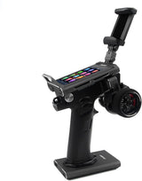 Flysky Noble NB4 Pro+ RC transmitter with FGr4B and FGr8B receivers, black handheld remote control for remote vehicle operation