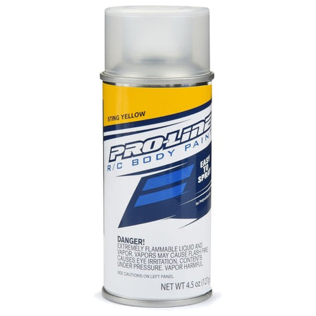Proline 4.5oz spray paint can in black with a spray nozzle and label, suitable for crafting and painting projects.