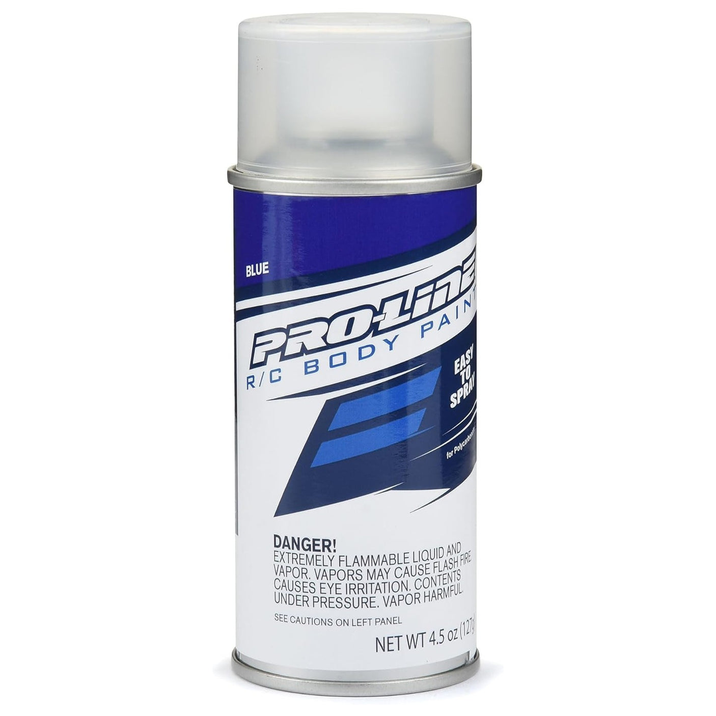 Proline 4.5oz spray paint can with black nozzle, ideal for craft and DIY projects, featuring a sleek silver finish.