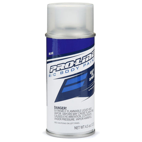 Proline 4.5oz spray paint can with black nozzle, ideal for craft and DIY projects, featuring a sleek silver finish.