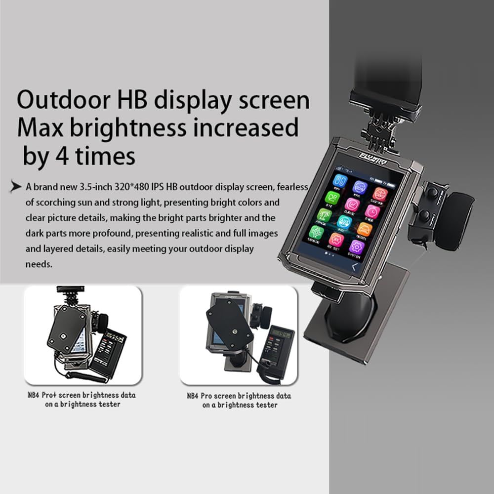 Flysky Noble NB4 Pro+ RC transmitter with FGr4B and FGr8B receivers, featuring multiple control sticks and display screen.