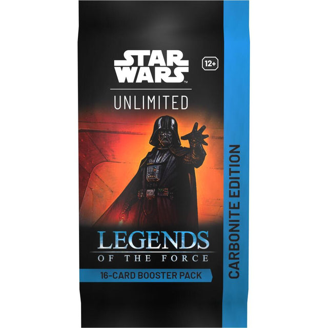 Star Wars Legends of the Force Carbonite Booster Pack by Fantasy Flight Games, featuring collectible cards and game accessories.