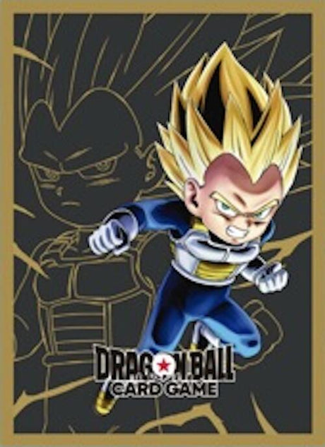 Dragon Ball Super Fusion World official Bandai card sleeves featuring vibrant Dragon Ball character designs on protective card covers.