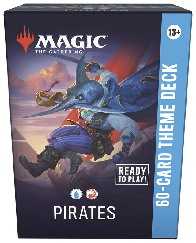 MTG Lorwyn Eclipsed Pirates Theme Deck box featuring colorful pirate-themed artwork and 60-card Magic: The Gathering deck by Wizards of the Coast.