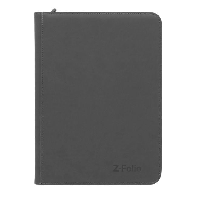 BCW Z-Folio 9-pocket album for storing collectibles, with clear plastic pages and black cover for organizing cards and cards.