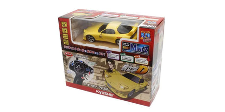 Kyosho First Mini-Z RC car Mazda RX-7 FD3S Keisuke Takahashi model with detailed body and vibrant paint.