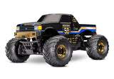 Traxxas 1/10 Bigfoot 50th anniversary 4x4 RTR RC truck, front quarter view showing detailed body and off-road tires