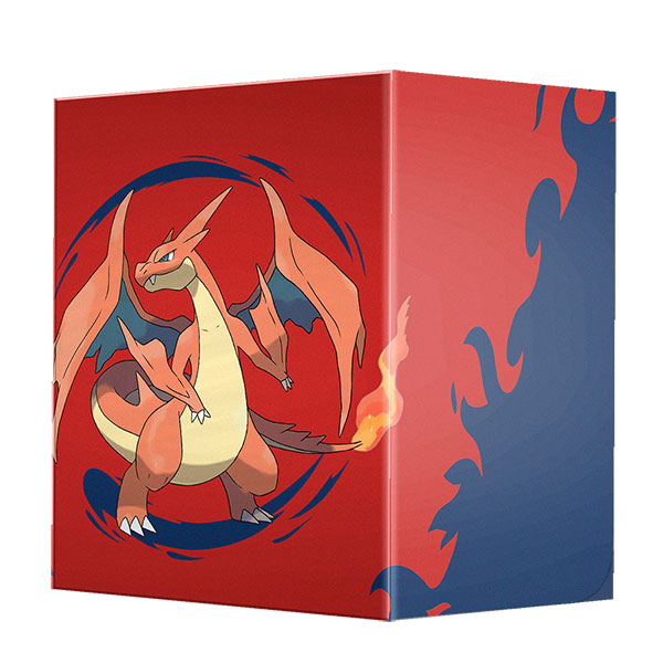 Ultra Pro Pokemon Mega Charizard Y card storage box with vibrant artwork and secure lid.
