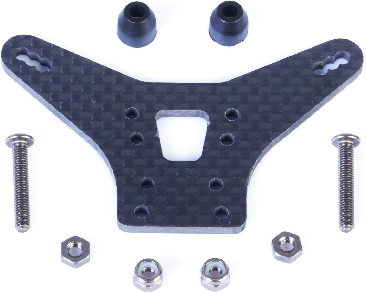 LC Racing L5064 carbon fiber rear shock tower for BHC-1ST RC car, lightweight and durable racing component.