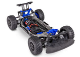 Traxxas Ford Fiesta ST Rally BL-2s RC car with detailed chassis and rally design, ready for off-road racing.