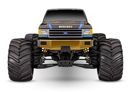 Traxxas X-Monster BIGFOOT 50th edition radio-controlled monster truck front view with detailed body design.