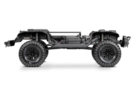 Traxxas TRX-4 Land Rover Defender RC vehicle with clipless side chassis, detailed exterior and rugged off-road design.