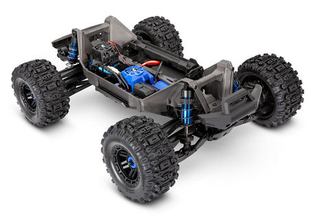 Traxxas Maxx RC truck with WideMaxx chassis, side view showing durable build and large tires for off-road performance.