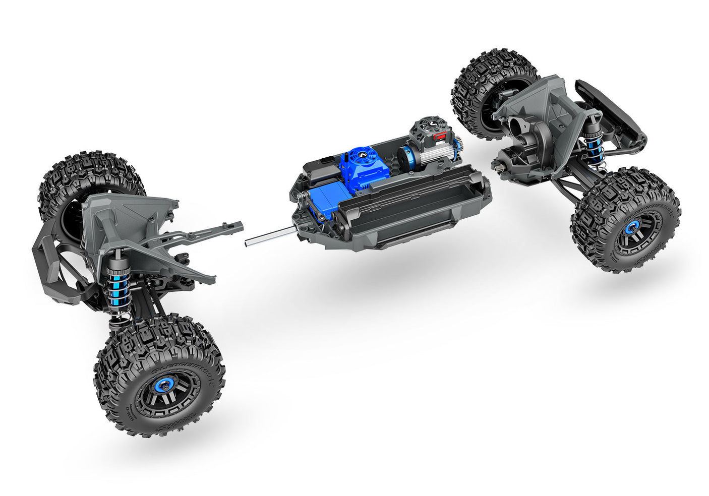 Traxxas Maxx RC truck with WideMaxx modular chassis and large tires, showcasing off-road performance and durable build.