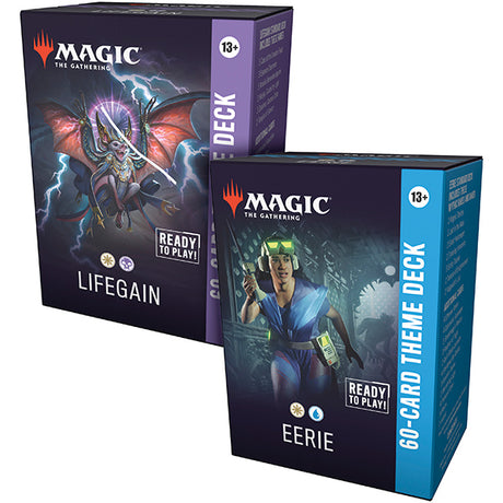 MTG Secrets of Strixhaven preconstructed theme deck by Wizards of the Coast featuring colorful Magic: The Gathering cards and artwork.
