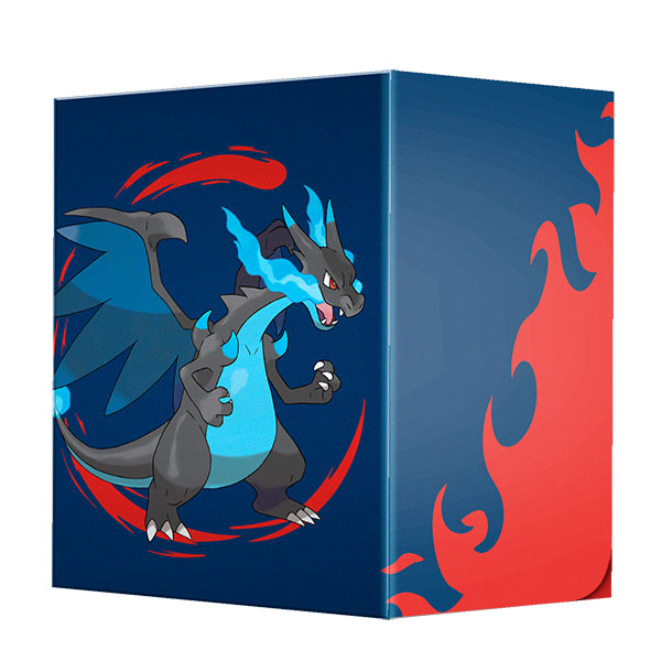 Ultra Pro Pokémon Mega Charizard X card sleeve featuring vibrant artwork and detailed design, perfect for protecting collectible cards.