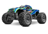 Traxxas Stampede 4X4 VXL monster truck with green body, front view showing large tires and detailed chassis.
