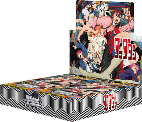 Weiss Schwarz DANDADAN Booster Box with colorful anime-style card illustrations and packaging design.