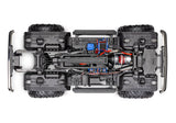 Overhead view of the Traxxas TRX-4 Chevrolet K10 High Trail Edition RC truck chassis showing detailed construction and rugged design.