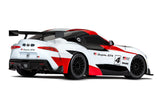 Traxxas 4-Tec 3.0 Toyota Supra BL-2s RC car rear view with detailed body and racing design.
