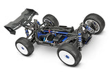 Traxxas Jato 4X4 VXL 4S RC car chassis, 3-quarter front view showing detailed build and components of the off-road vehicle.
