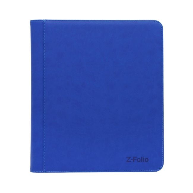 BCW Z-Folio 9-Pocket LX Toploaders binder with clear pockets for storing and displaying collectible cards or trading cards.