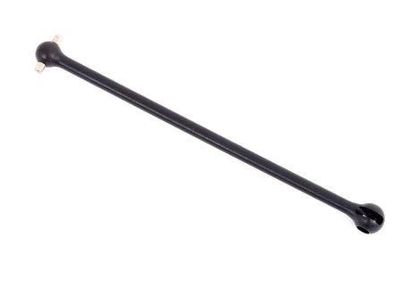 Traxxas front 5x133.5mm driveshaft for RC car, metal and plastic components, detailed view of the Traxxas part.