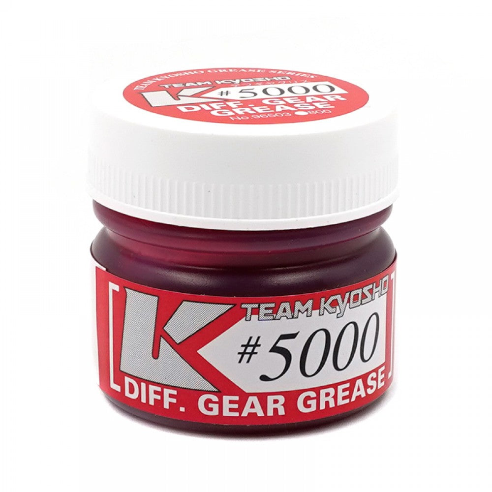 Kyosho RC car diff gear grease #5000 shown in a small container, ideal for lubricating RC car differentials and gears.