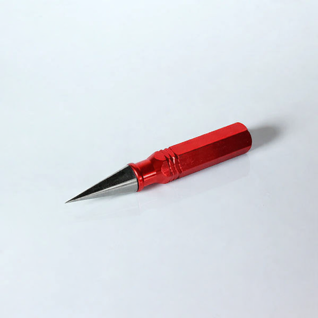 Red Racers Edge Basic Hobby Reamer for RC cars, shown with textured handle and metal tip for precise modifications.
